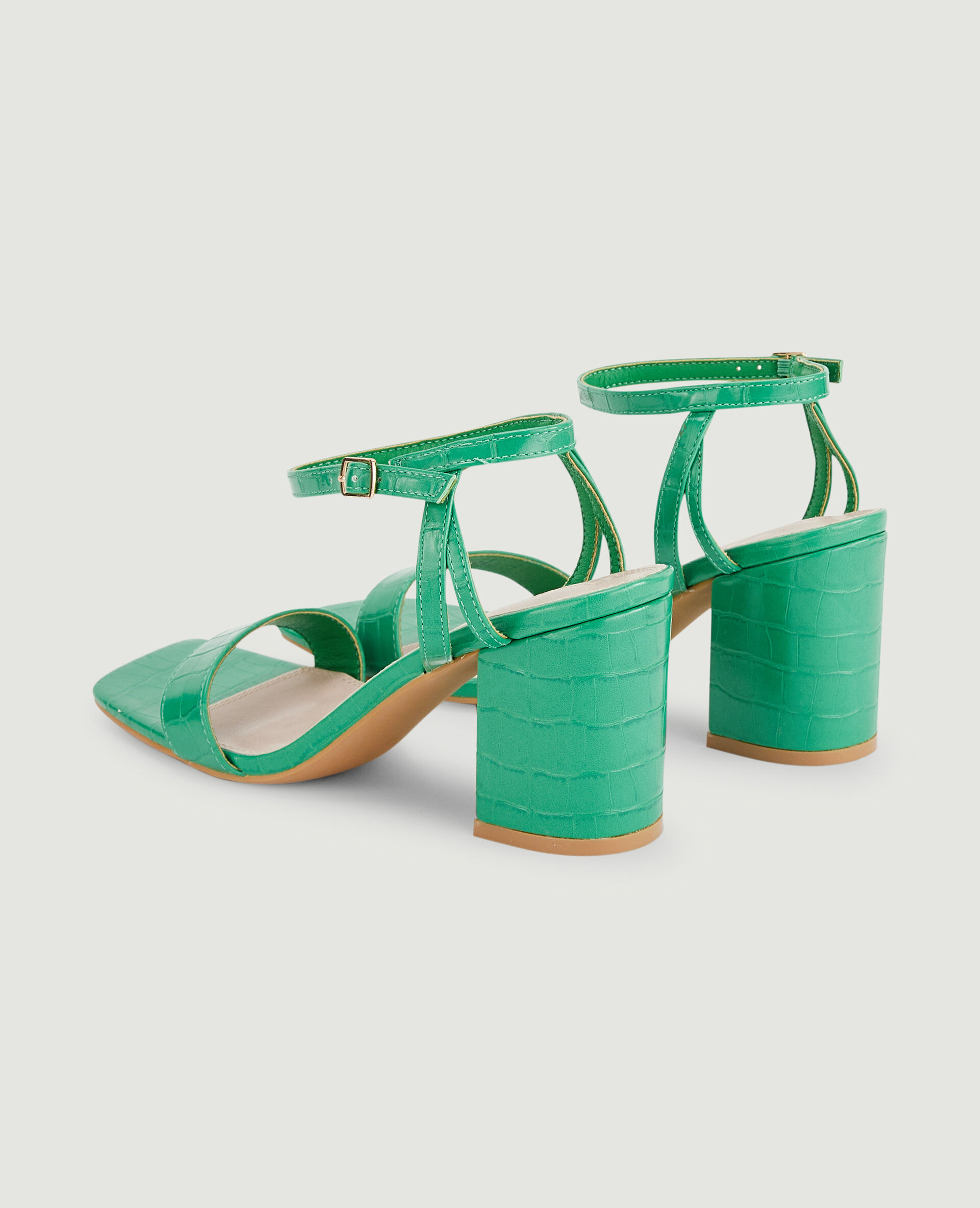 Sandales à bride effet croco - Vert
