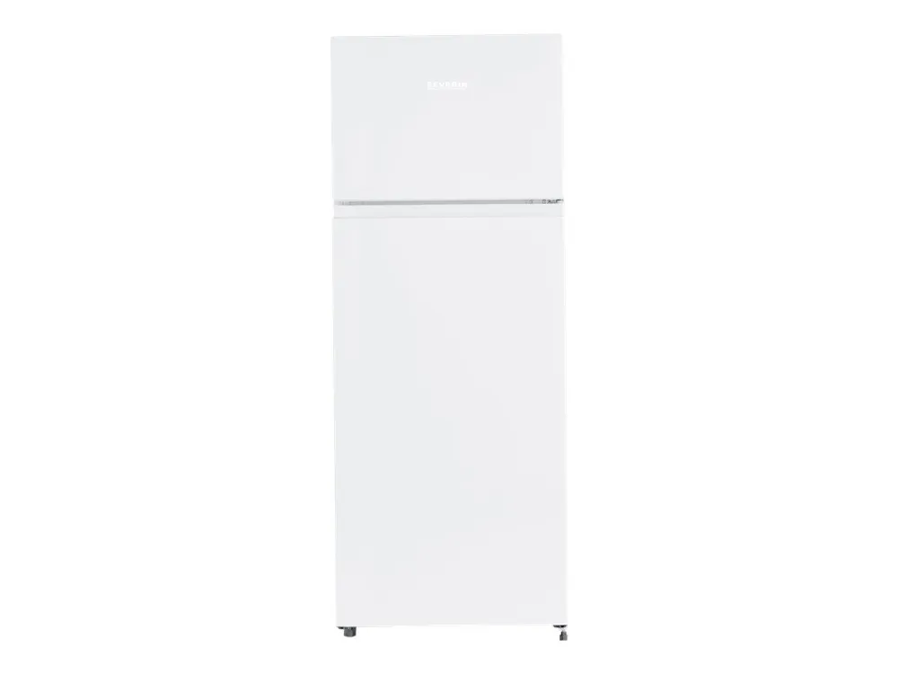 SEVERIN DT 8760 - Køleskab/fryser - top-fryser - bredde: 54.2 cm - dybde: 55 cm - højde: 143.4 cm - 206 liter - Klasse E - hvid