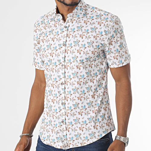 Chemise Manches Longues Blanc Floral