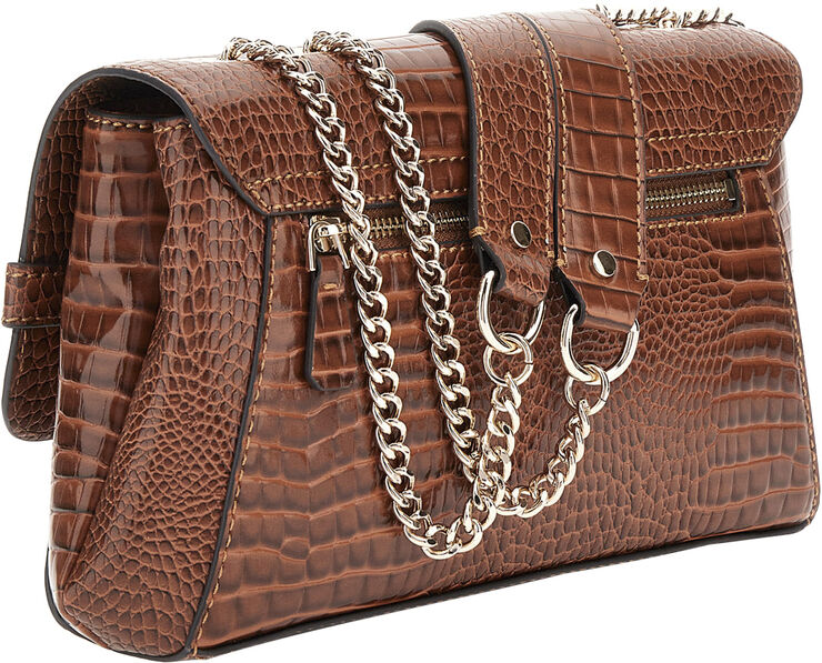 GUESS SILVYE CONVERTIBLE XBODY FLAP Cognac