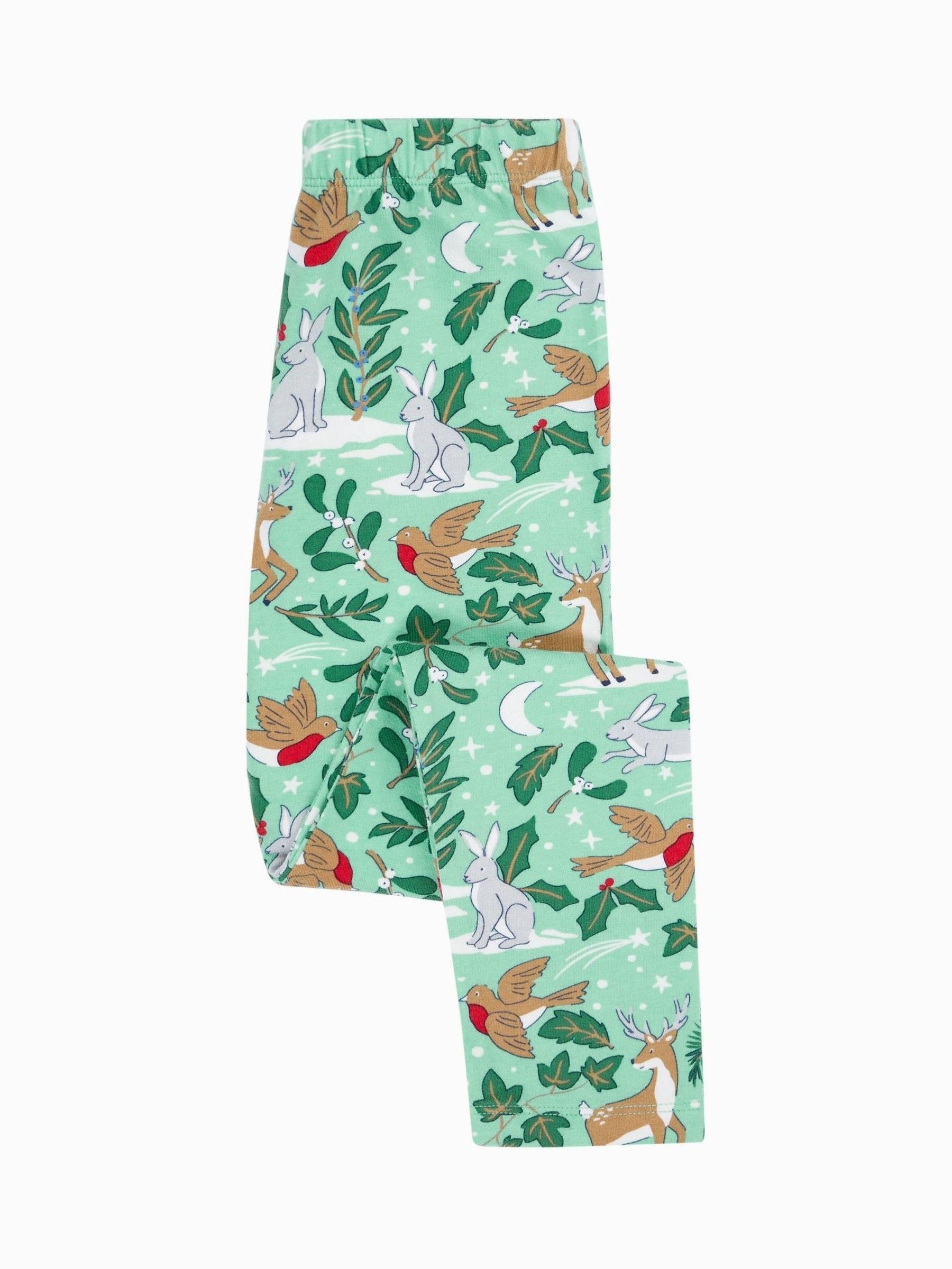 Groen - Frugi legging met kerstprint