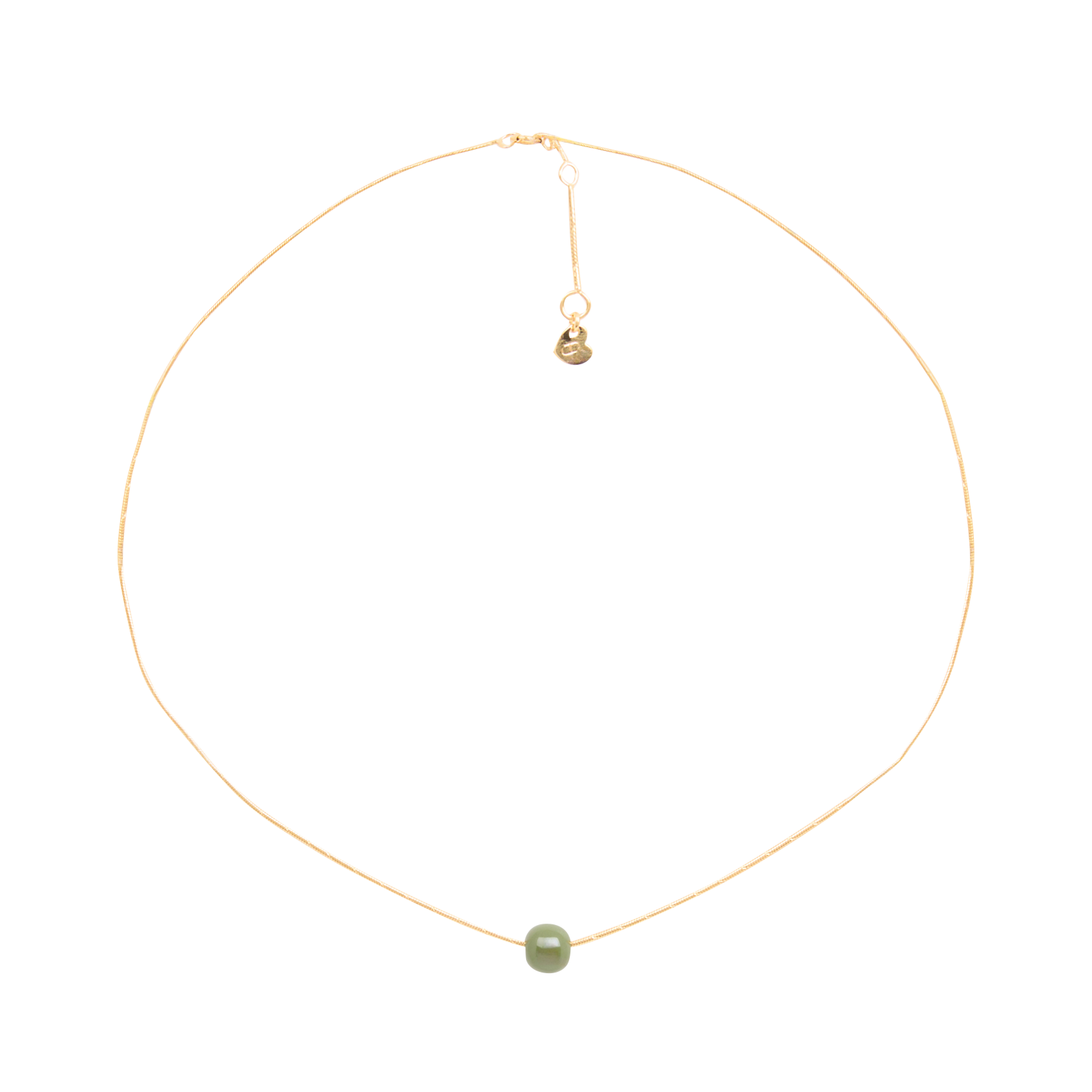 MINI LENORA - Collier en laiton doré | Vert