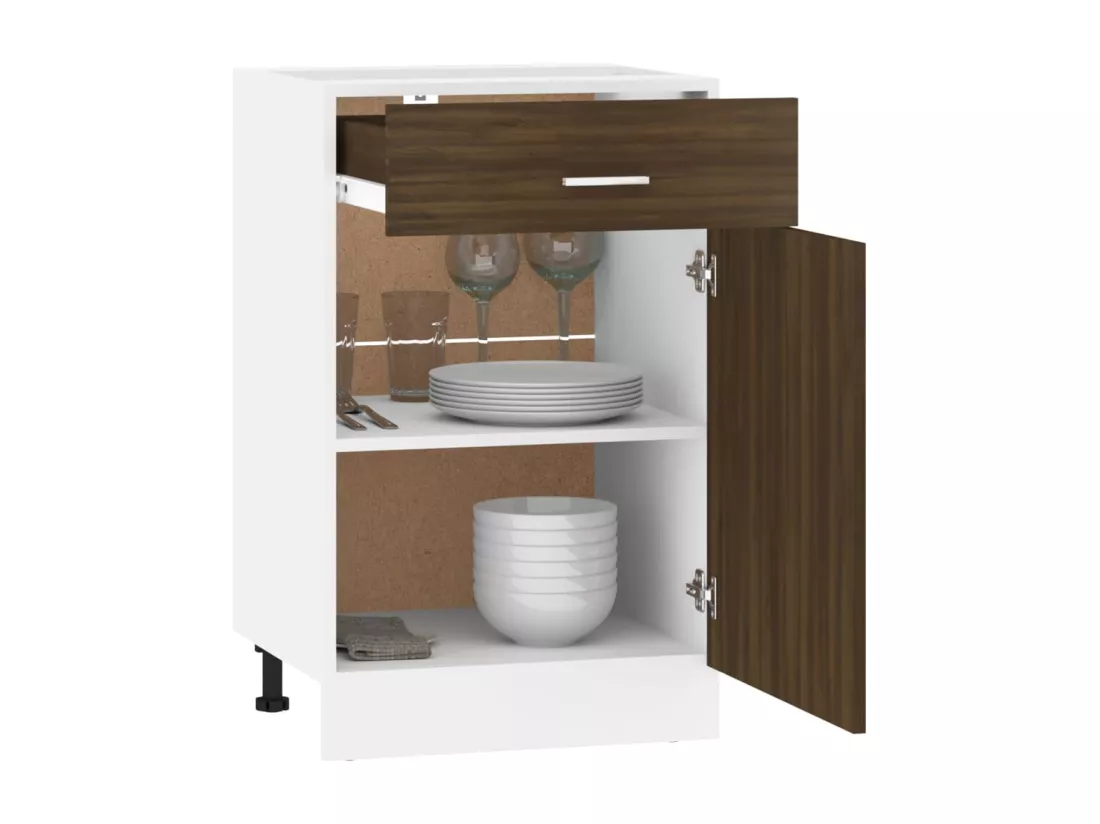 Armoire de plancher à tiroir Chêne marron 50x46x81,5 cm