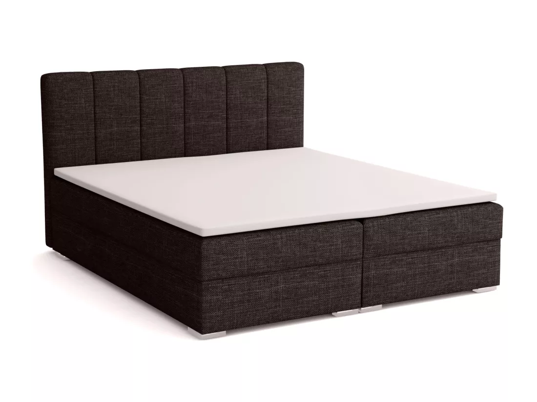 LIT BOXSPRING avec surmatelas Norrby 200x200 cm, Lux 13 (brun foncé)