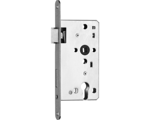 BKS insteekslot voor binnendeuren 0415 DIN rechts, profielcilinder, 55/72/8, sponning, voorplaat 18x235 mm, nikkelzilver gelakt