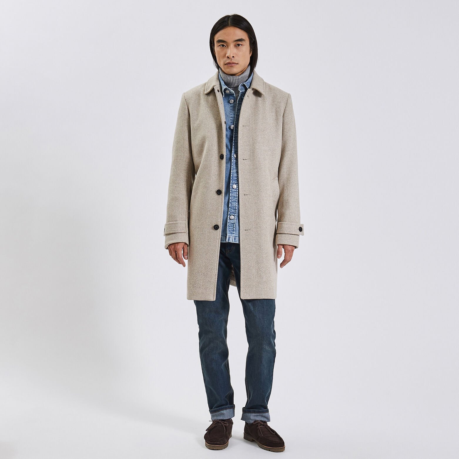 Jean regular en coton et polyester recyclés waterl Bleu