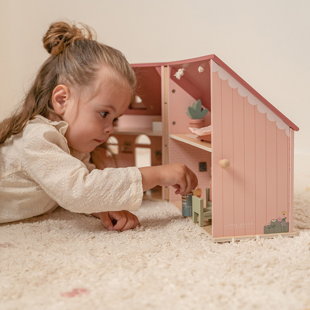 Little dutch draagbaar poppenhuis gemeubileerd