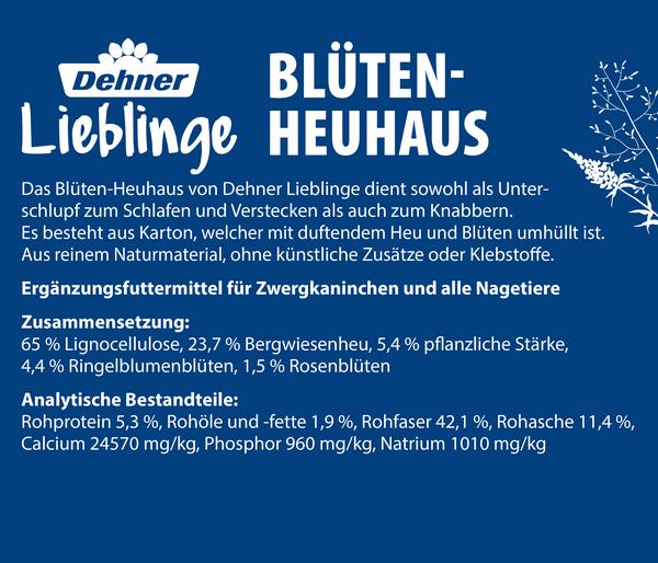 Dehner Lieblinge Nagersnack Blüten-Heuhaus