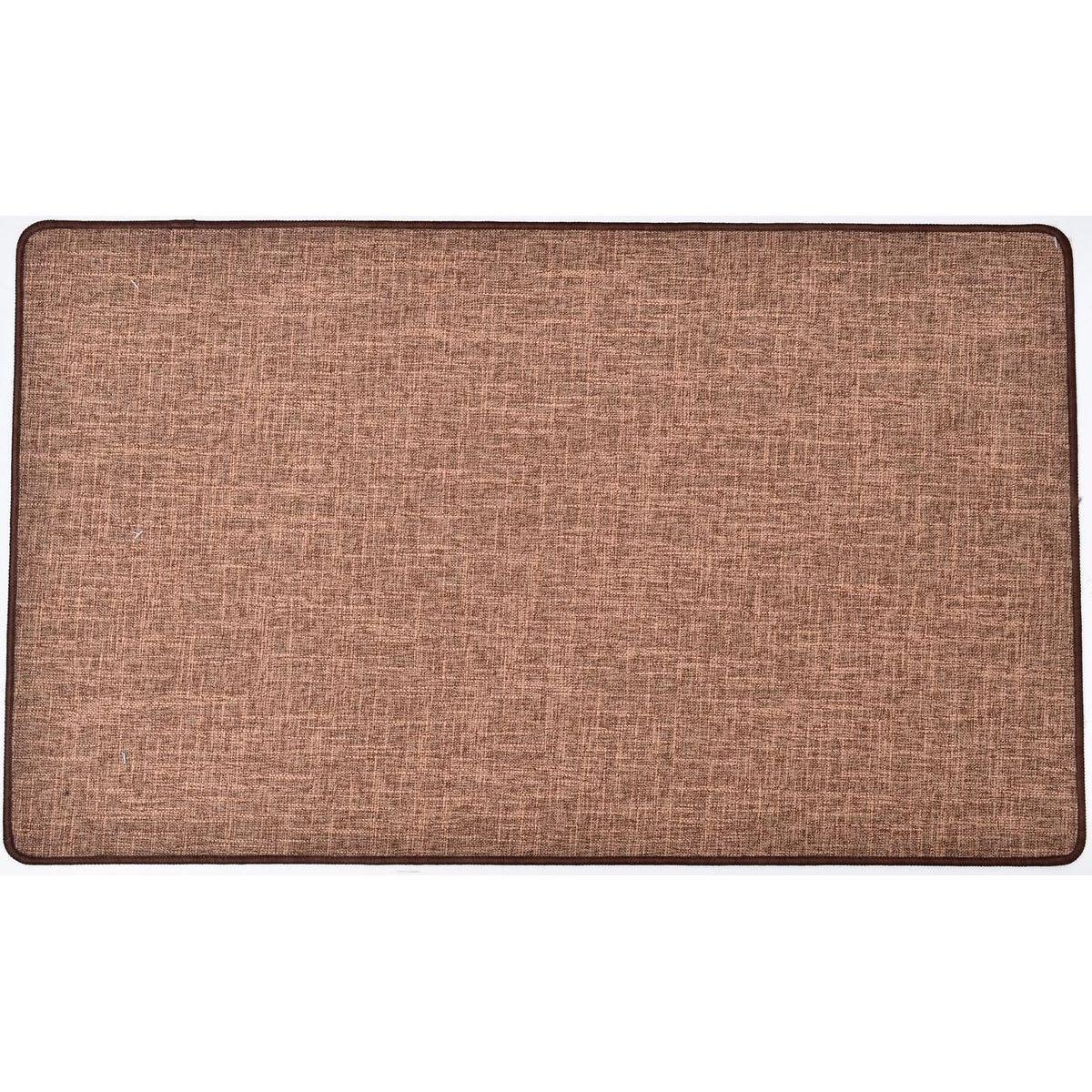 TAPIS ORIANE 45X60CM POLYESTER TISSE CAMEL