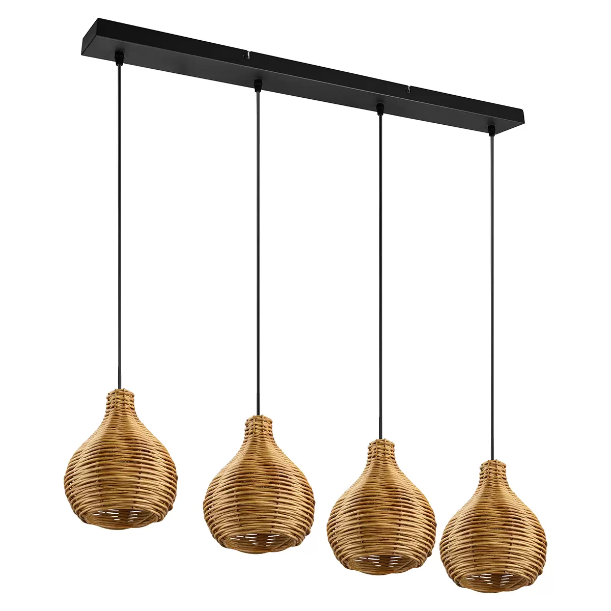 Pendelleuchte Sprout natur,schwarz