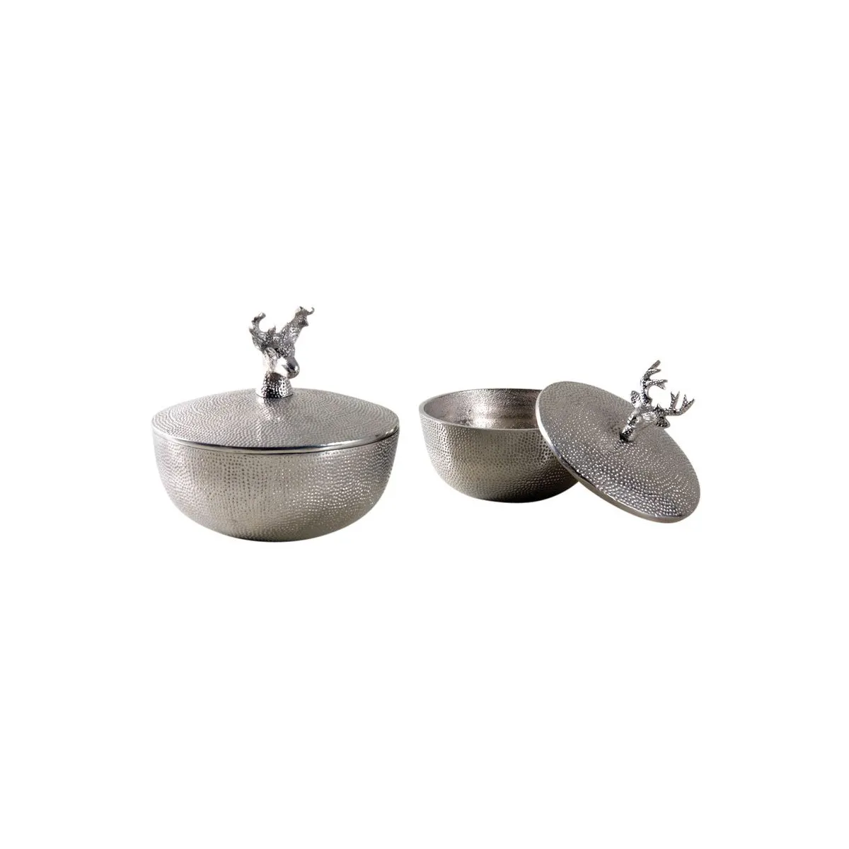 Aubry Gaspard Boîtes Rondes Cerfs Aluminium