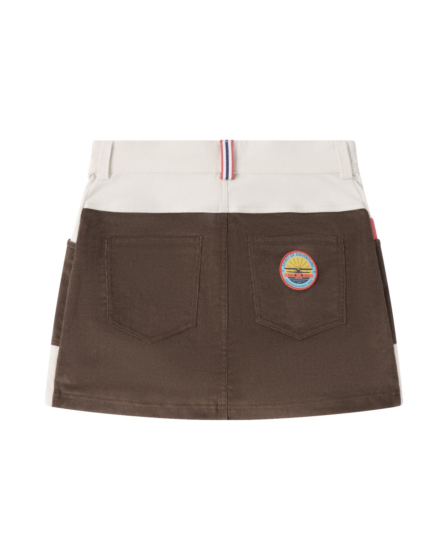 Amundsen Cord Skirt Womens Natural/Cowboy