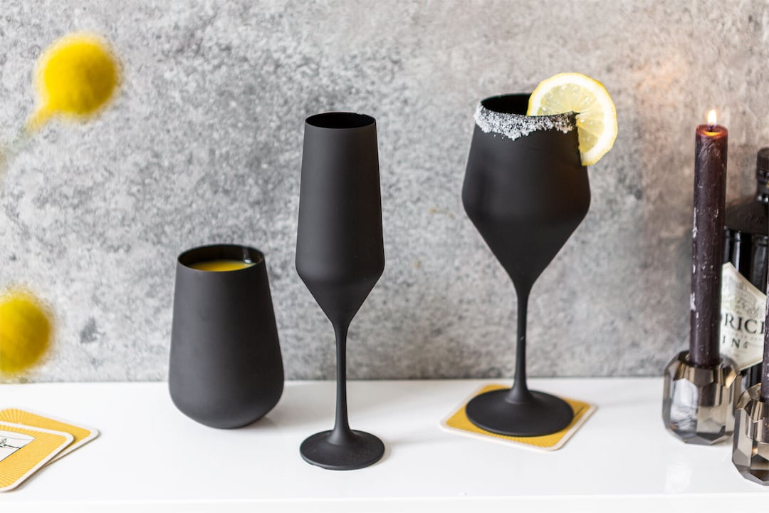 BOHEMIA SELECTION Weinglas JANE 6er Set schwarz