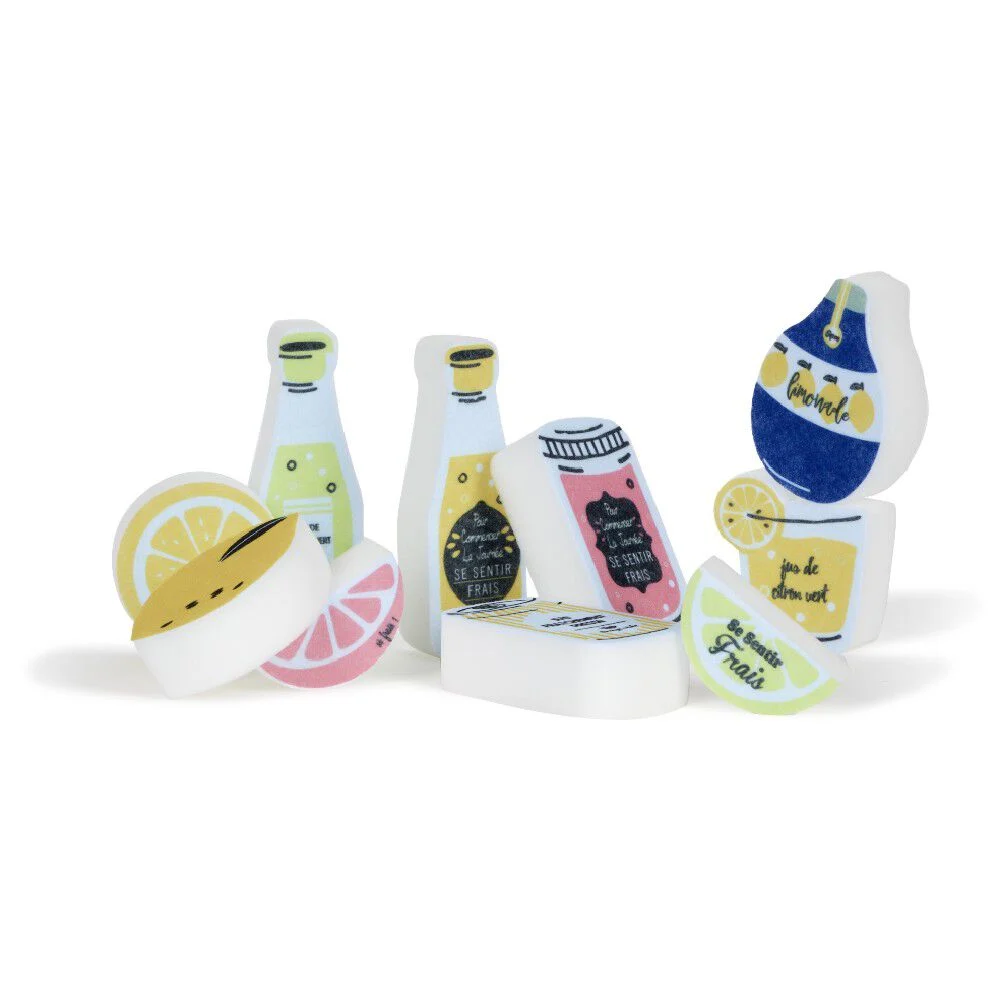 Éponge magique Homclean design citron x10