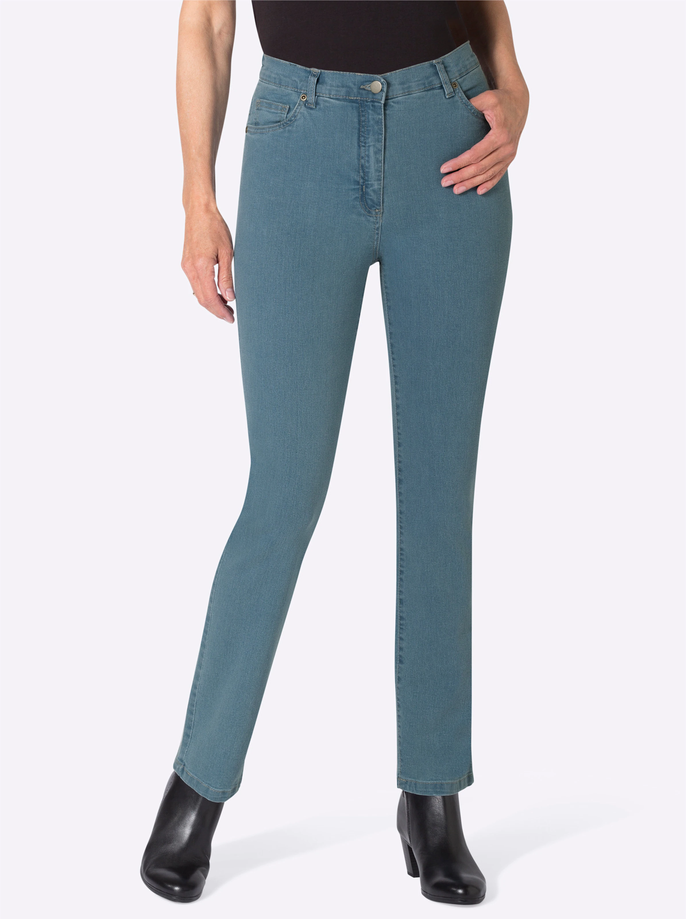 5-Pocket-Jeans in blue-bleached