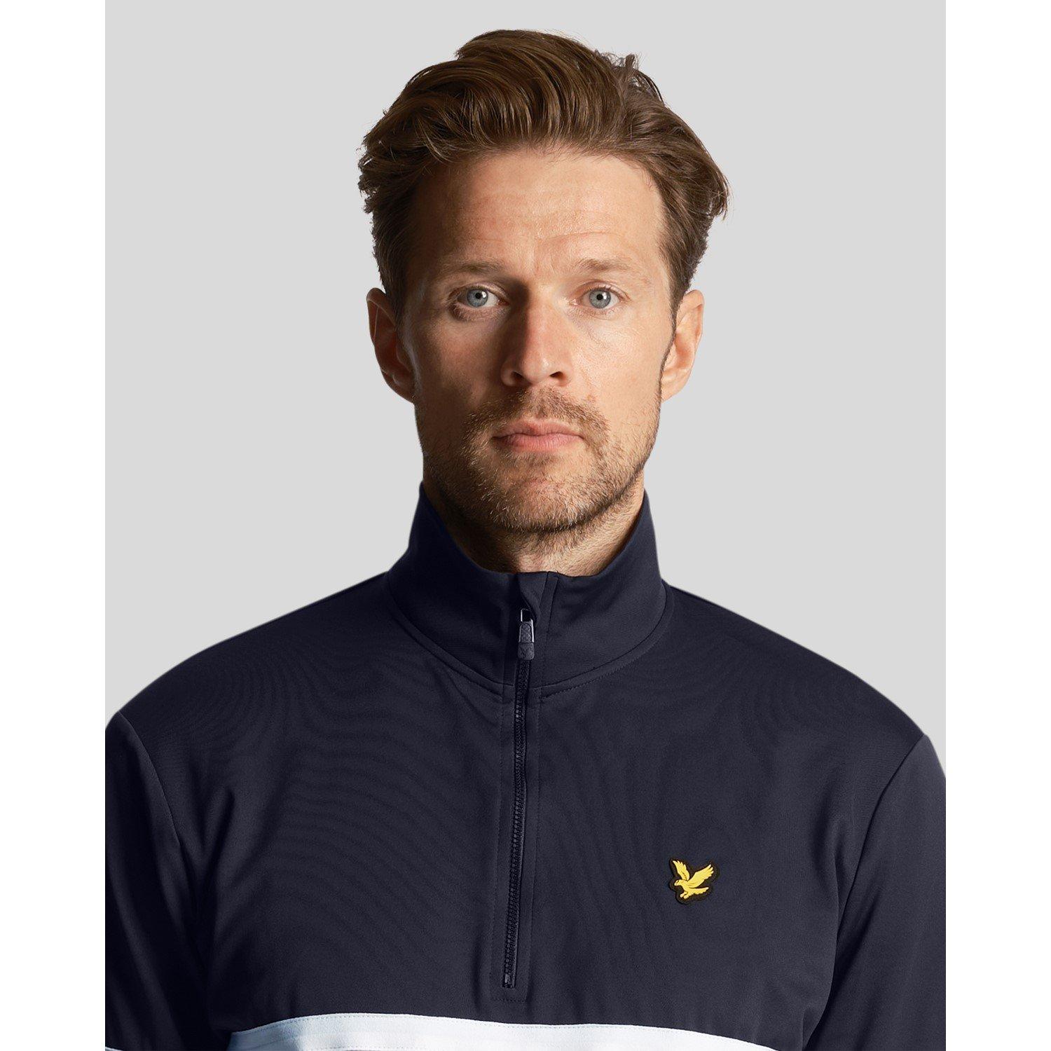 Lyle and Scott Colour Block Quarter Zip