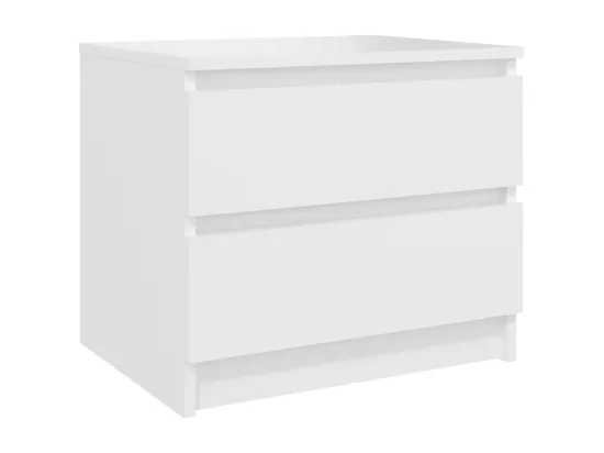 Tables de chevet 2 pièces Blanc 50x39x43,5 cm Aggloméré
