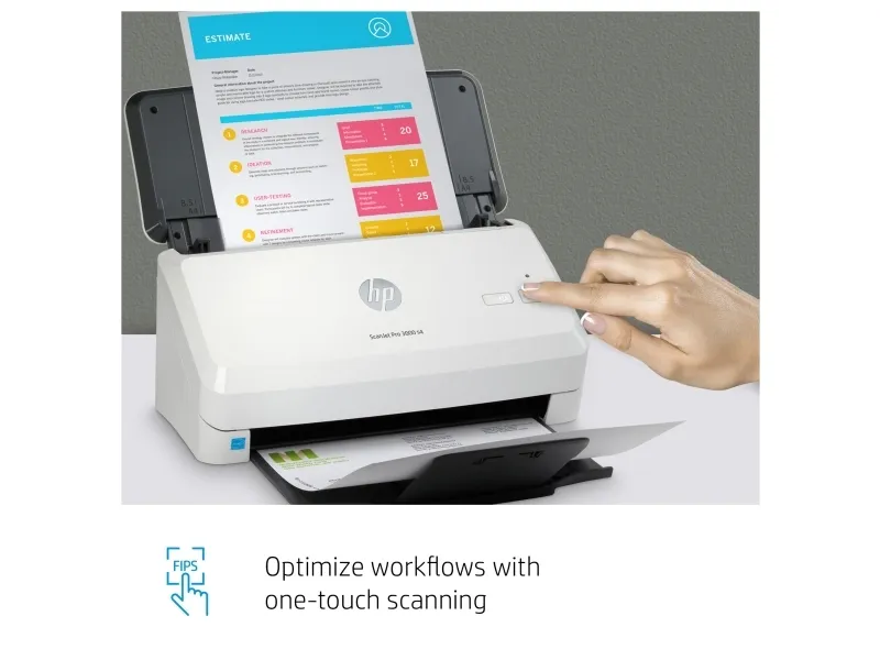 HP Scanjet Pro 3000 s4 Sheet-feed - Dokumentscanner - CMOS / CIS - Duplex - 216 x 3100 mm - 600 dpi x 600 dpi - op til 40 ppm (mono) - ADF (50 ark) - op til 4000 scanninger pr. dag - USB 3.0
