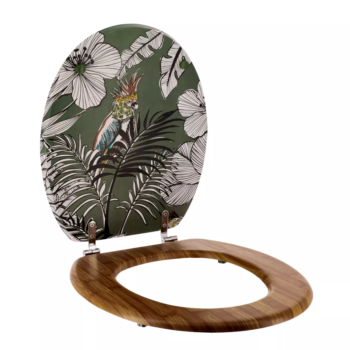 Abattant WC 18 pouces MDF Jungle Fever Vert kaki