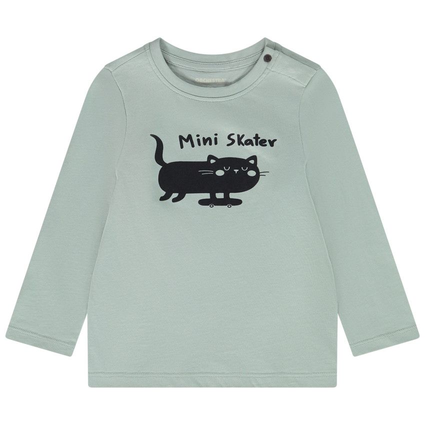 T-shirt manches longues en jersey print fantaisie pour bébé garçon - Vert