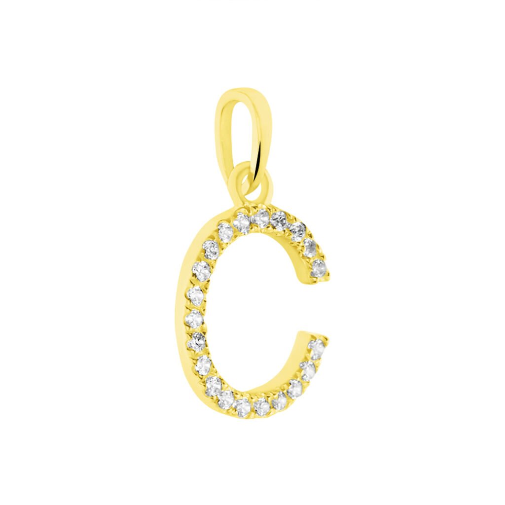 Pendentif Klementine Or Jaune Oxyde De Zirconium