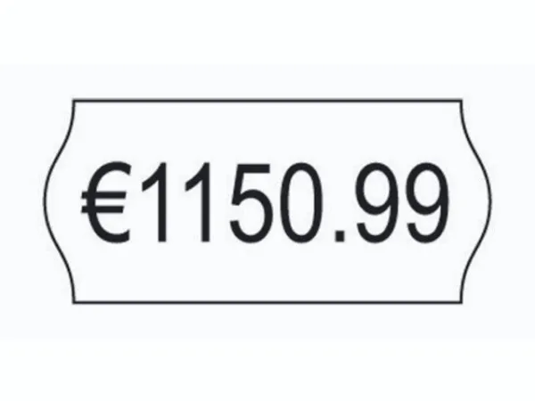 Prisetiket Avery PLR1226 hvid 26x12 mm aftagelige - (15.000 etiketter)
