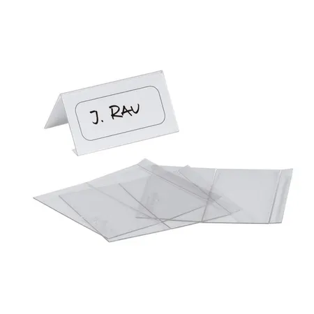 Durable 804719 Tischnamensschild aus PET, Einsteckschilder 52-104?x?100?mm, transparent