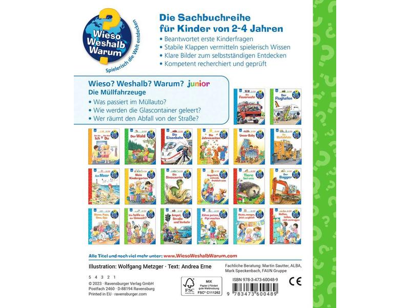 Ravensburger Kinder-Sachbuch WWW Die Müllfahrzeuge Die Sachbuchreihe für Kinder von 2 bis 4 Jahren