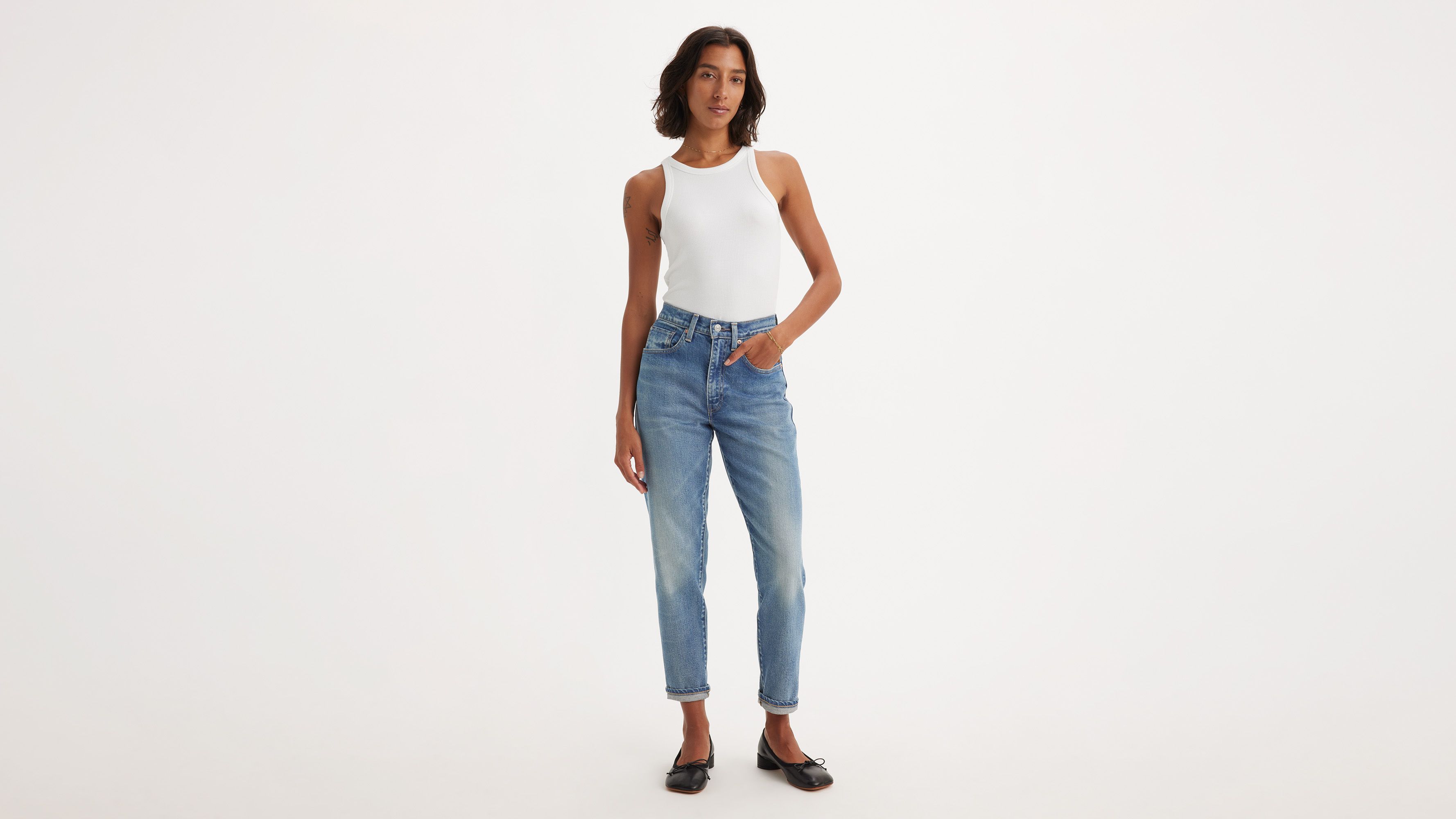 Levi's® jean Boyfriend taille haute Made in Japan - Mij Tansui - Bleu