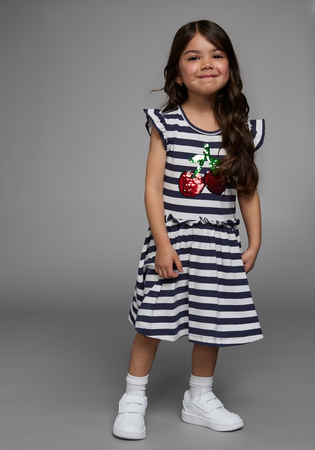 KIDSWORLD Jerseykleid »mit Pailletten für kleine Mädchen« festlich,  kniefrei,  verspielt,  aus Baumwollmischung
