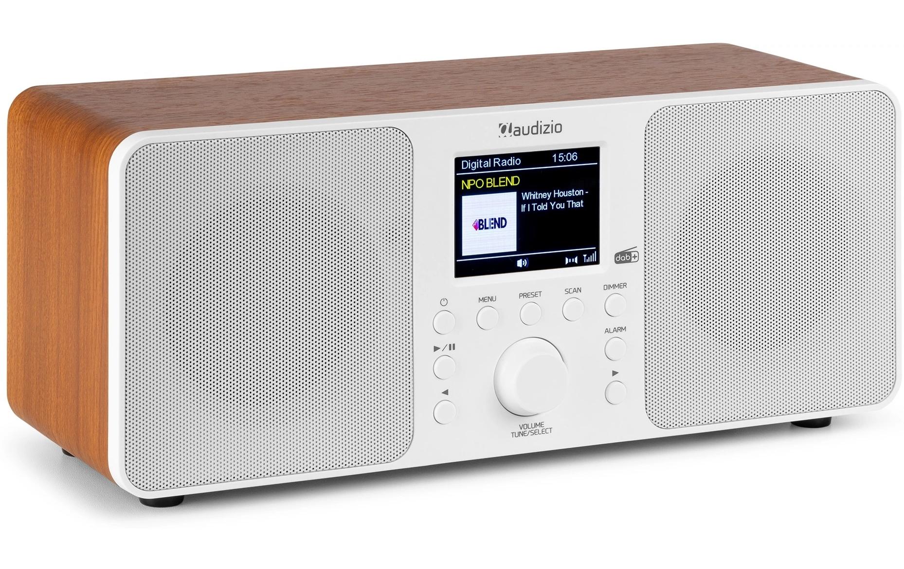 DAB+ Radio Genua WeissDAB+ Radio mit Stereo Lautsprecher und Bluetooth