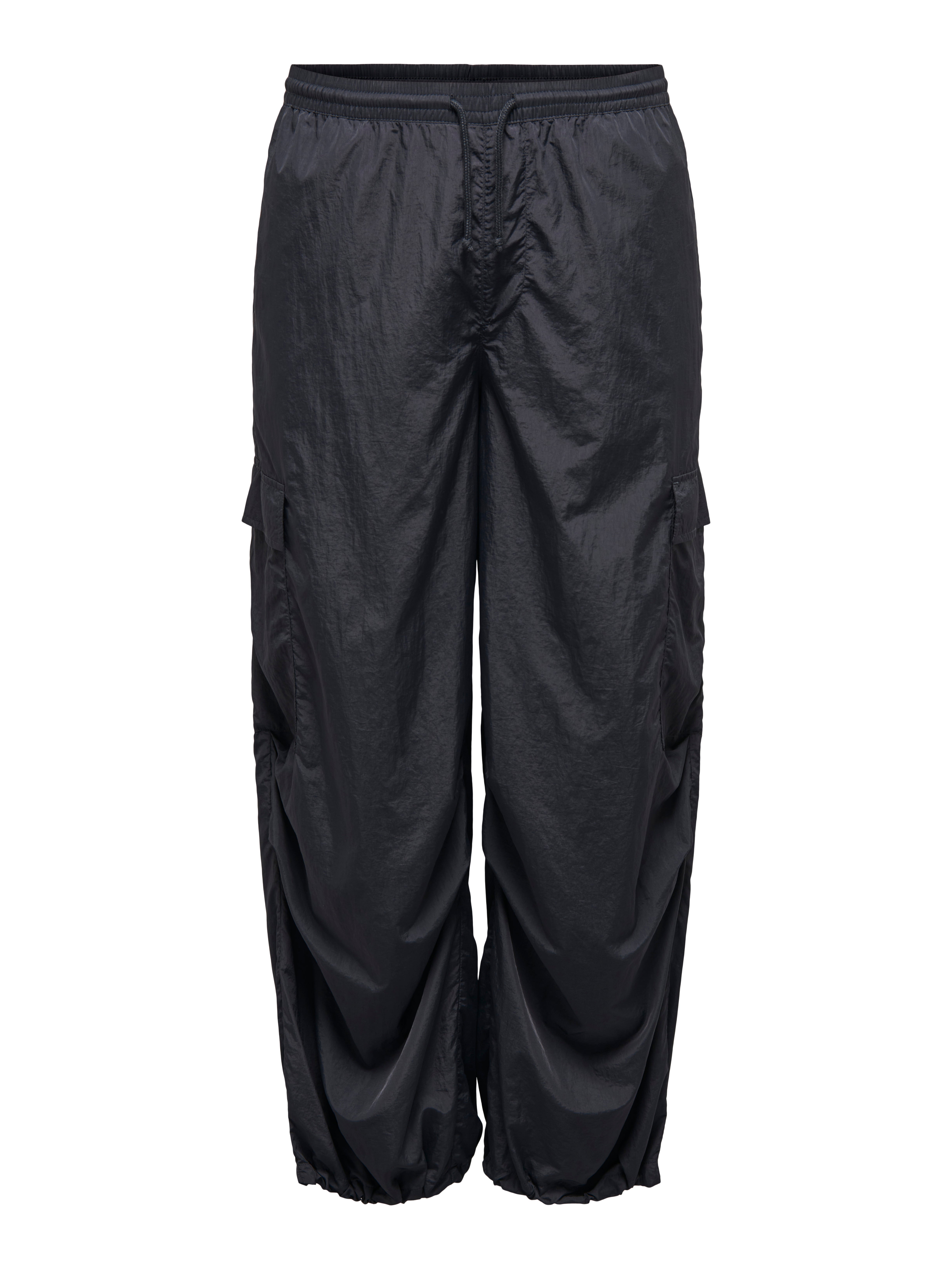 CARJOANNE Mittlere Taille Locker geschnitten Cargo-Hose Phantom