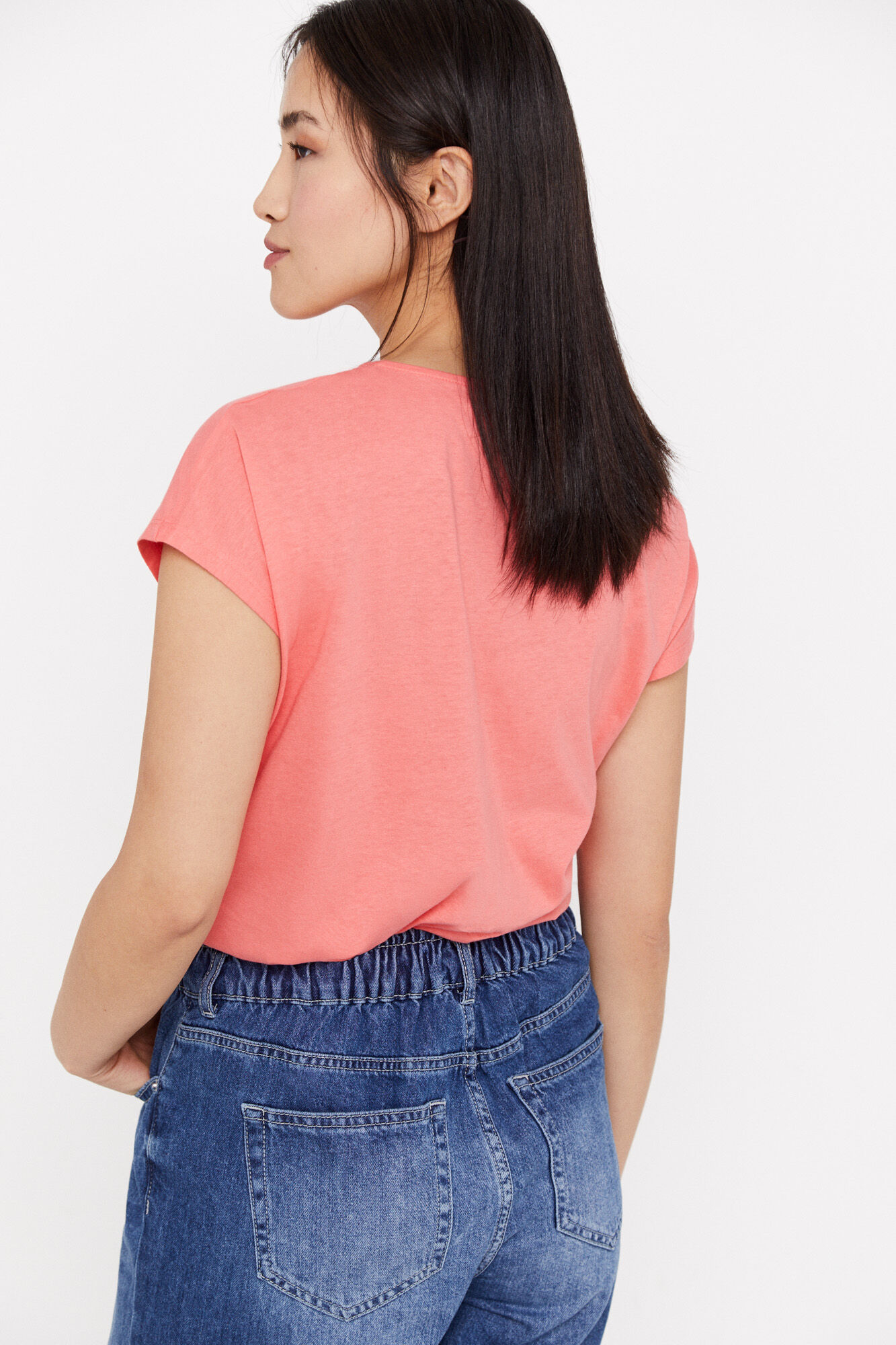 Camiseta estampada azul marinho - Coral