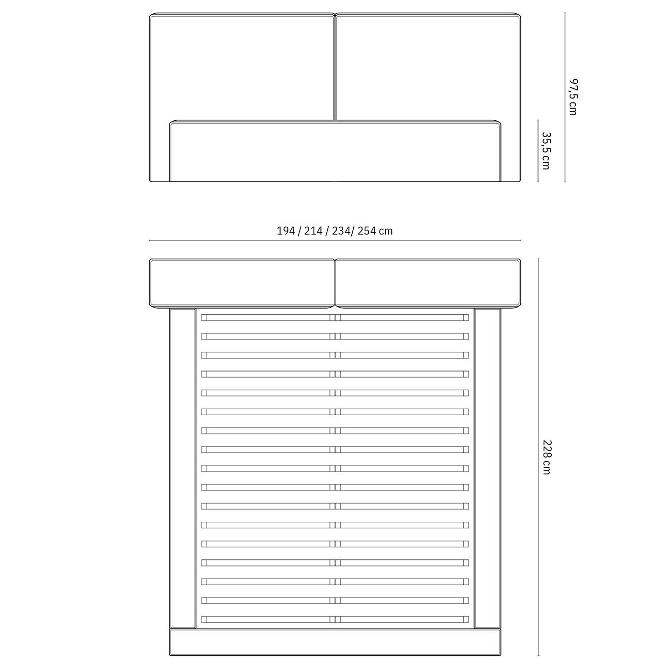 Cosmopolitan Design Lit coffre avec tête de lit Arendal beige clair - 180x200 cm