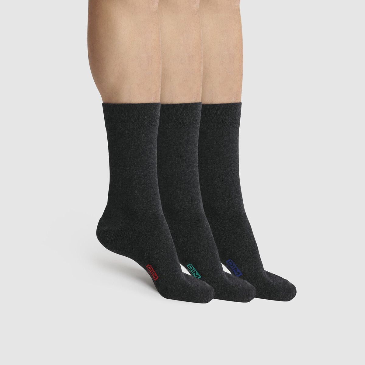 DIM<br>Conjunto de 3 pares de meias clássicas de algodão