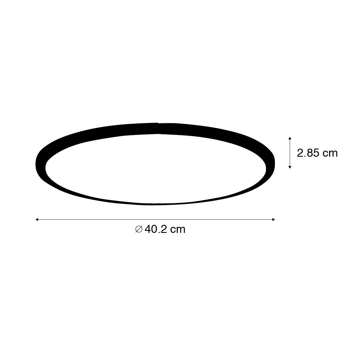 Smart plafondlamp wit 40 cm incl. LED RGBW IP54 - Siem