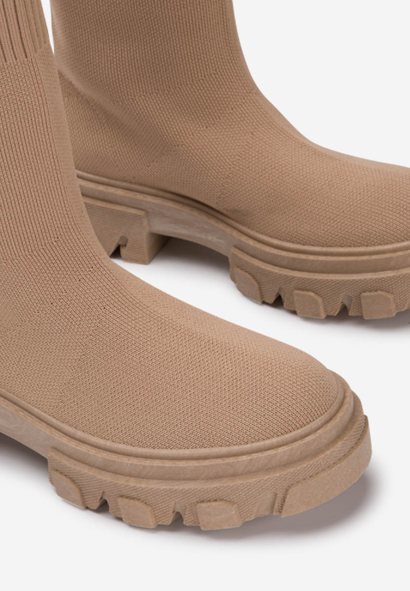 Bottines chaussettes kaki Zhavia
