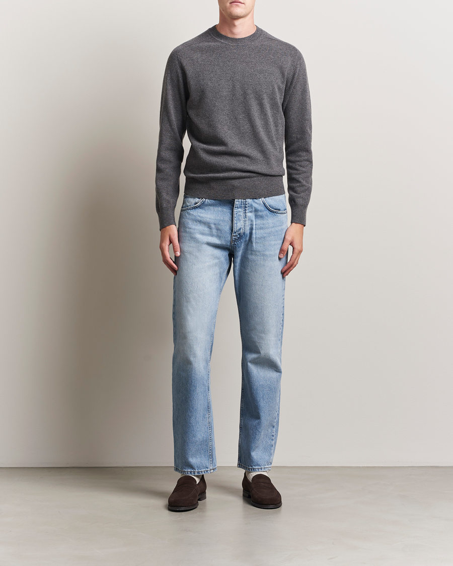 Altea Wool/Cashmere Crew Neck Pullover Charcoal