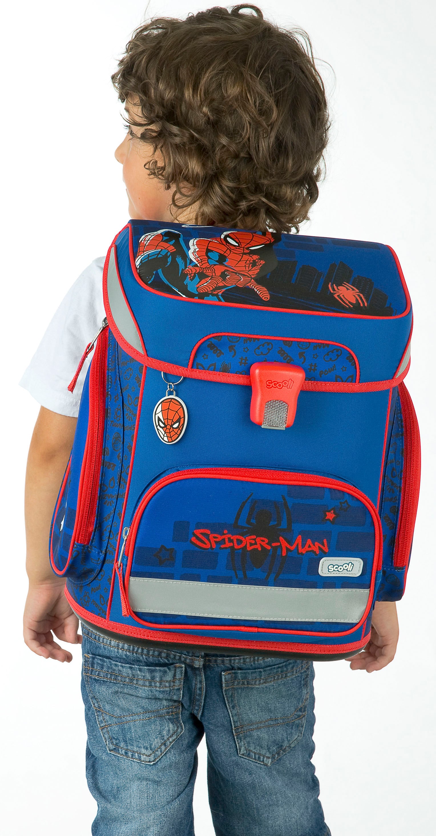 Scooli Schulranzen »EasyFit, Spider Man« Reflektoren