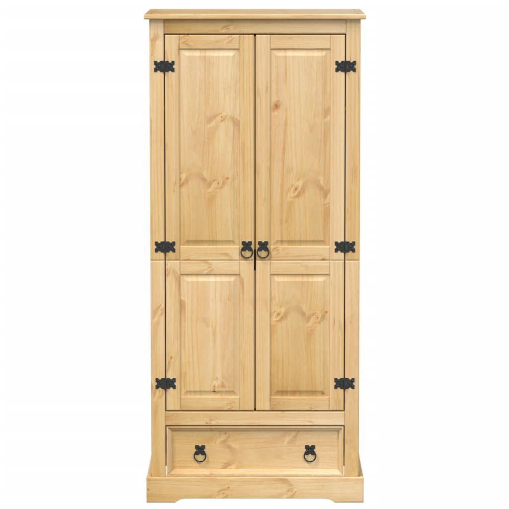 vidaXL Corona kledingkast, 76x50x170 cm, massief grenenhout