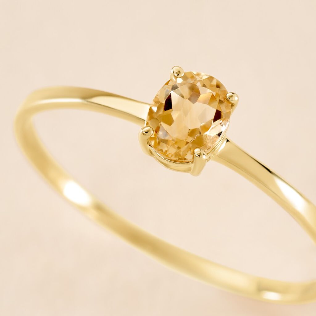 Bague Valentino Or Jaune Citrine