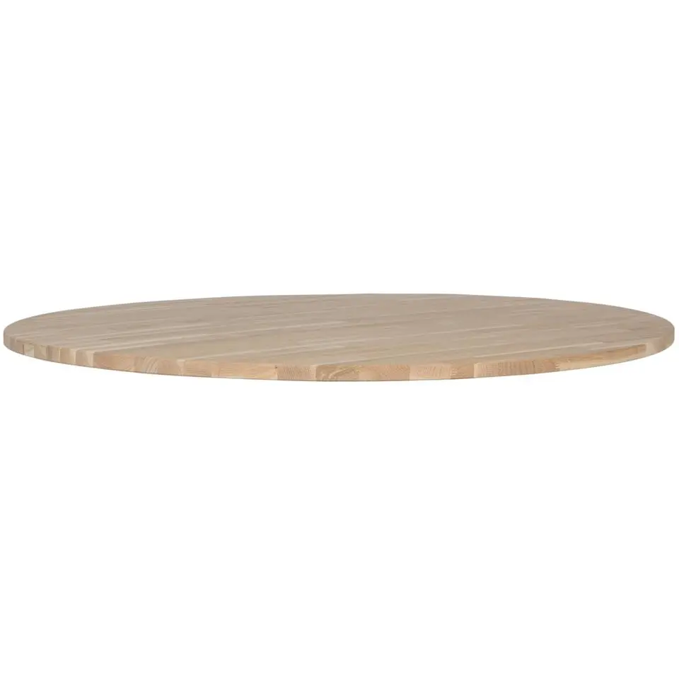 WOOOD Tablo Tafelblad Rond - Eiken - Onbehandeld - 2,4x120x120