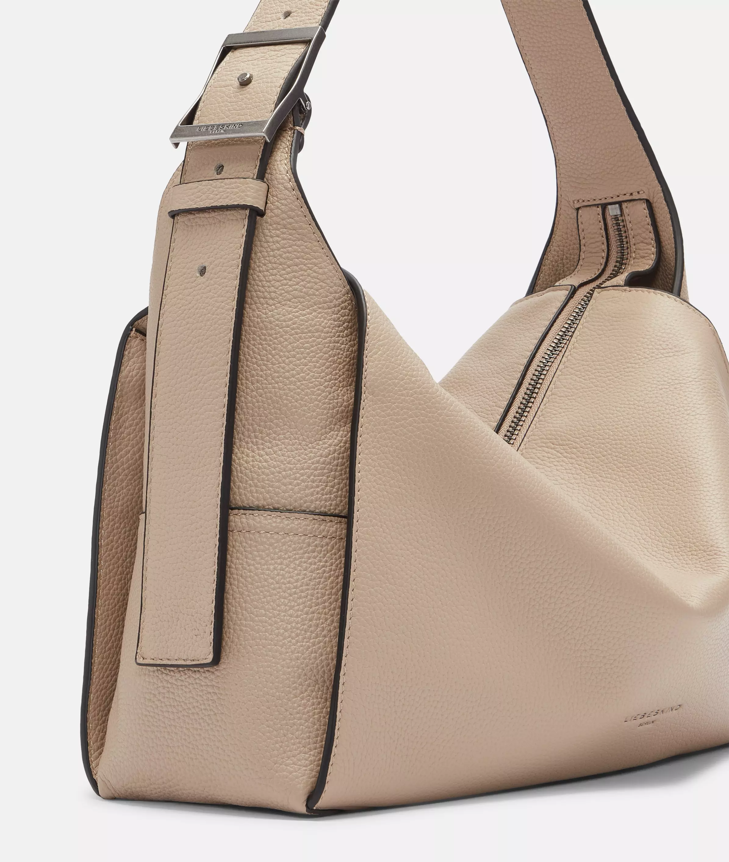 Lou Hobo M Spacious cowhide leather shoulder bag