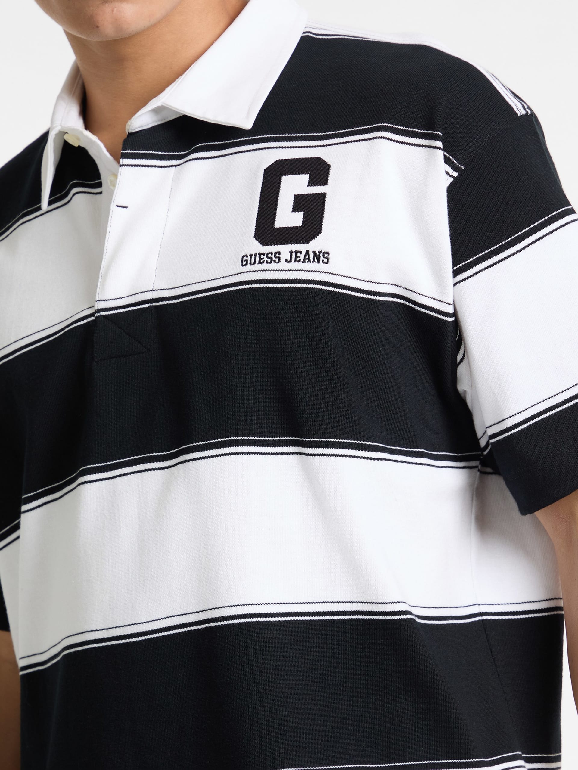 Polo de rugby listrado