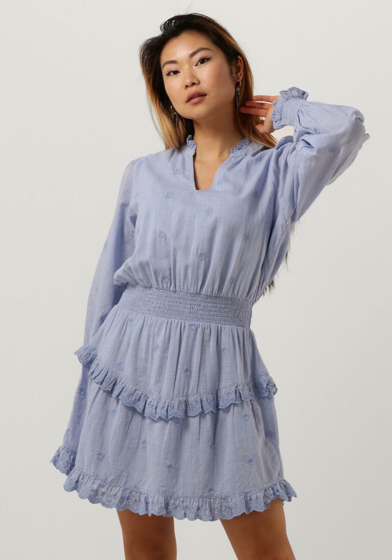 NEO NOIR lichtblauwe neo noir mini jurk porto dress