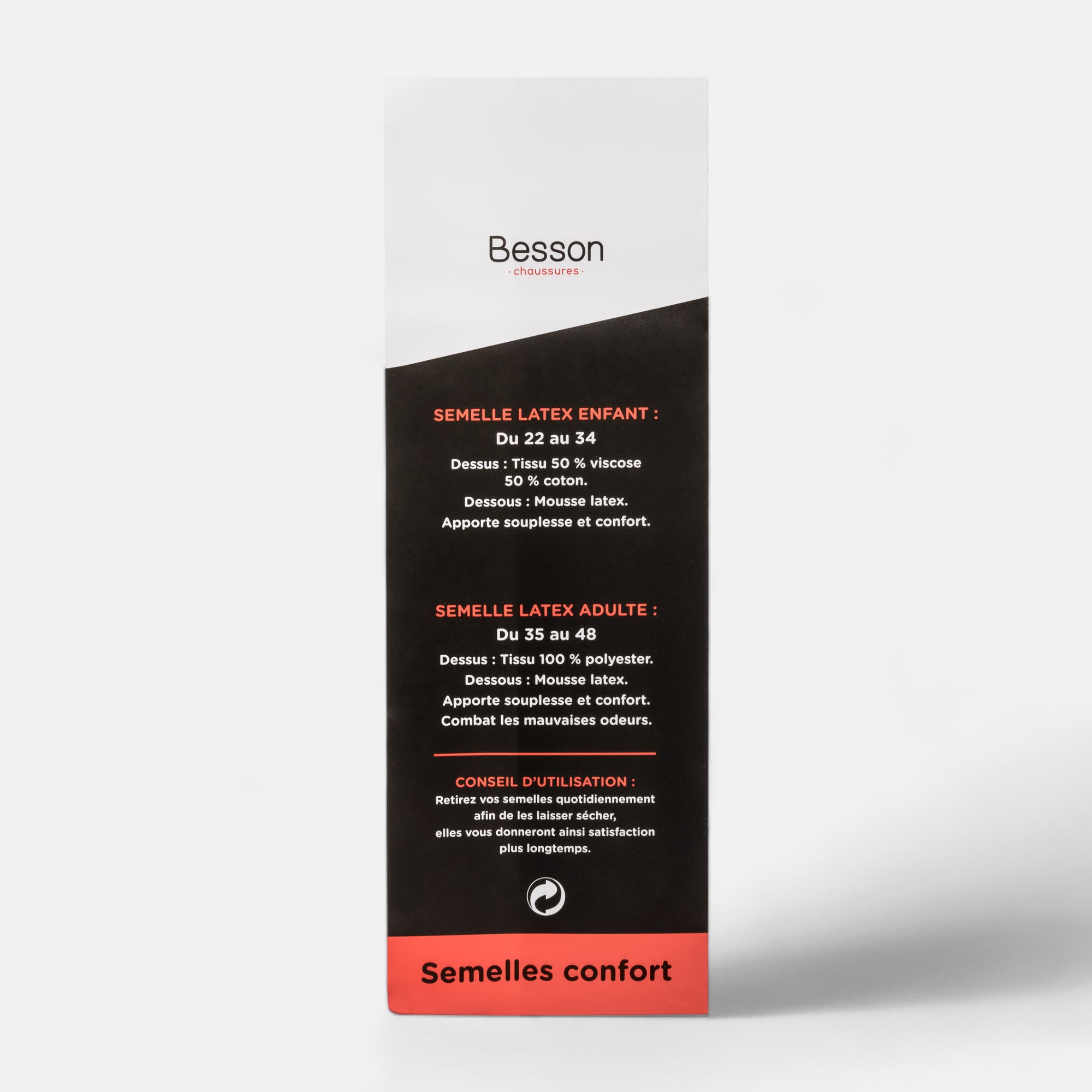 Semelles latex 45 46 sans coloris