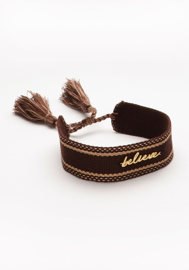 NOTRE-V zwarte notre-v armband touw armbandje believe
