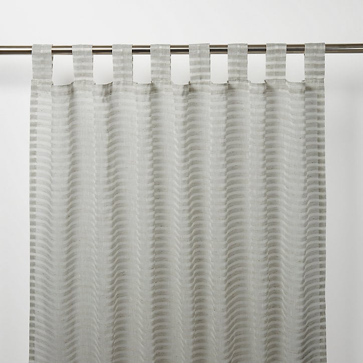 Voilage GoodHome Tolok gris l.140 x H.260 cm
