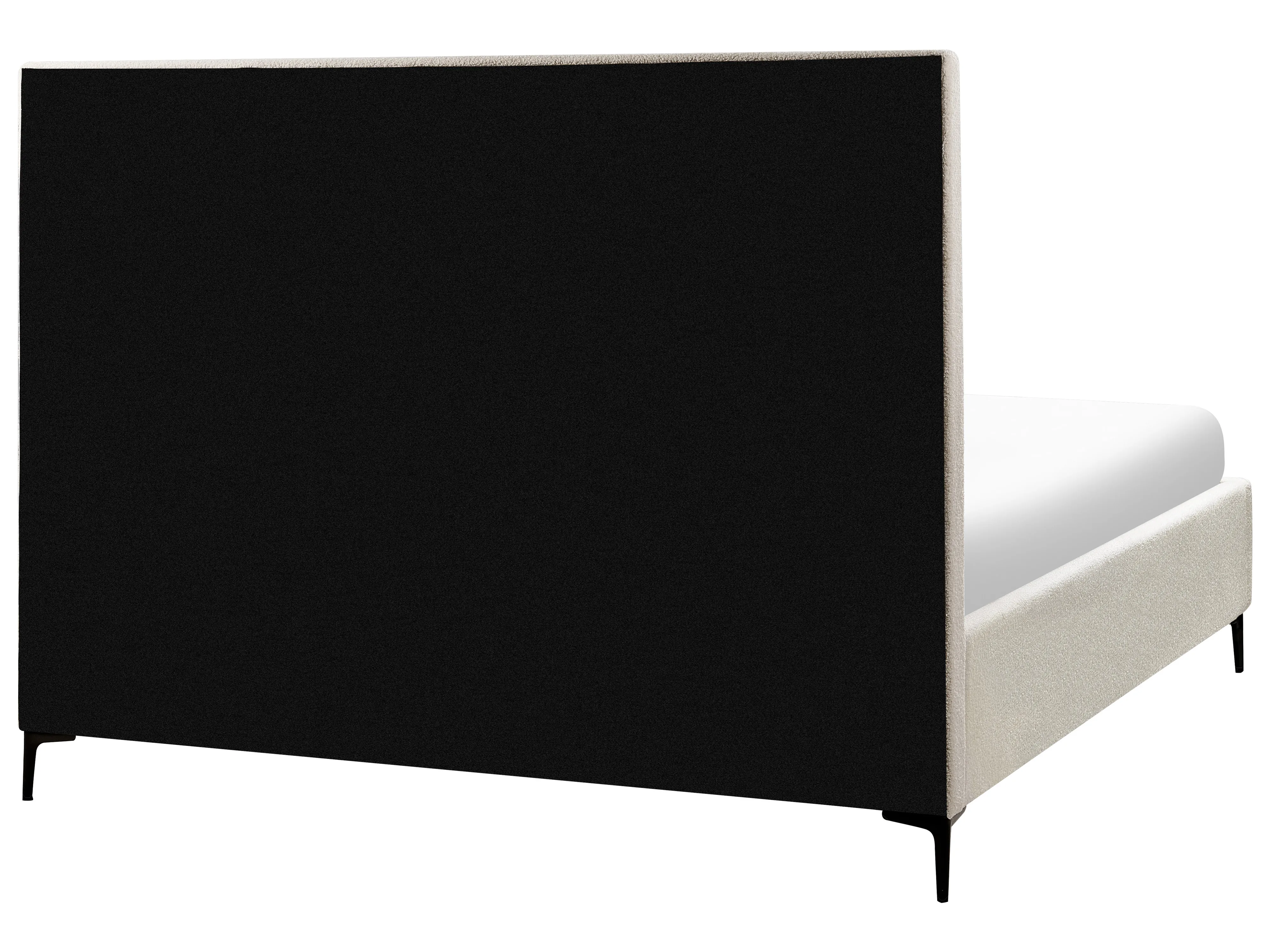 Slaapkamerset Bouclé SEZANNE 180 x 200 cm Gebroken wit