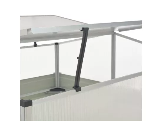 Serre Anthracite 100x100x77 cm Acier galvanisé